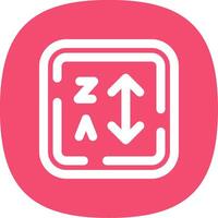 Alphabetical order Line Curve Icon vector