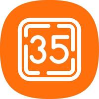 Thirty Five Line Curve Icon vector