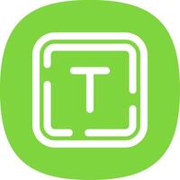 Letter t Line Curve Icon vector