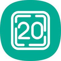 Twenty Line Curve Icon vector