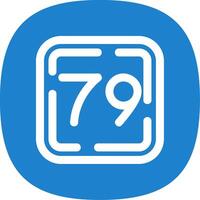 Seventy Nine Line Curve Icon vector