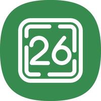 Twenty Six Line Curve Icon vector