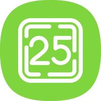 Twenty Five Line Curve Icon vector