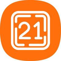 Twenty One Line Curve Icon vector