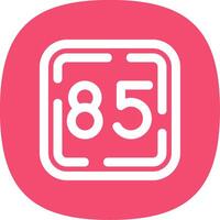 Eighty Five Line Curve Icon vector