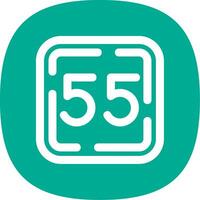 Fifty Five Line Curve Icon vector