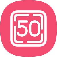 Fifty Line Curve Icon vector