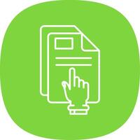 Click Line Curve Icon vector