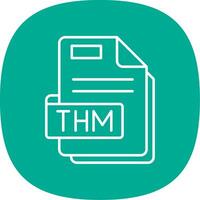 Thm Line Curve Icon vector