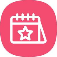 Calender Line Curve Icon vector