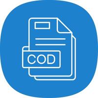 Cod Line Curve Icon vector