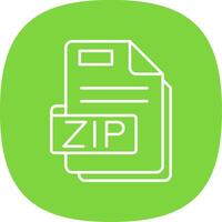 Zip Line Curve Icon vector