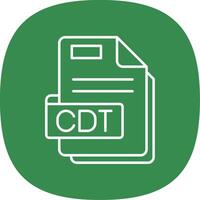 Cdt Line Curve Icon vector