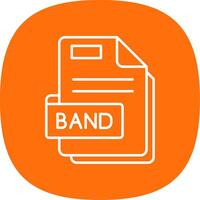 Band Line Curve Icon vector