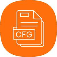 Cfg Line Curve Icon vector