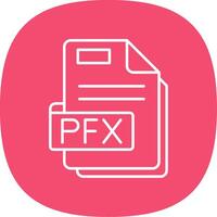 pfx línea curva icono vector