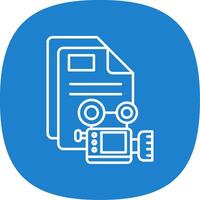 Video Line Curve Icon vector