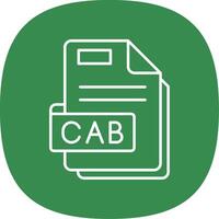 Cab Line Curve Icon vector