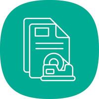 Tape Line Curve Icon vector