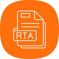 Rta Line Curve Icon vector