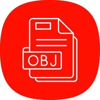 Obj Line Curve Icon vector