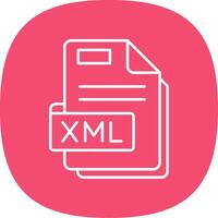 Xml Line Curve Icon vector