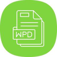 Wpd Line Curve Icon vector