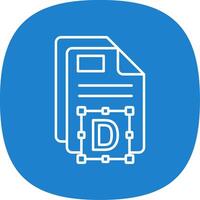 Font Line Curve Icon vector