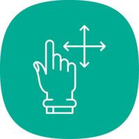 Move Line Curve Icon vector