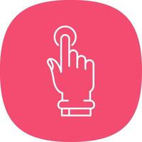 Tap Line Curve Icon vector