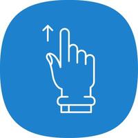 Swipe Up Line Curve Icon vector