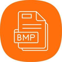 bmp línea curva icono vector