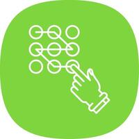 Pattern lock Line Curve Icon vector