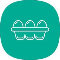 Egg Line Curve Icon vector