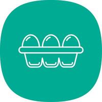 Egg Line Curve Icon vector