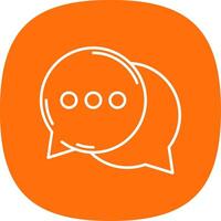 Speech bubbles Line Curve Icon vector
