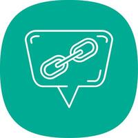 Link Line Curve Icon vector