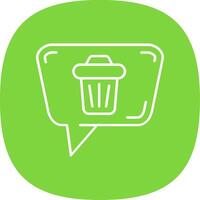 Delete message Line Curve Icon vector