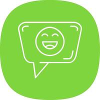 Happy Line Curve Icon vector