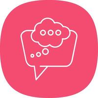 Thinking Line Curve Icon vector