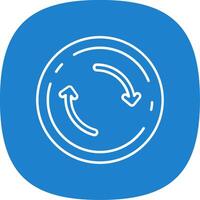 Refresh Line Curve Icon vector