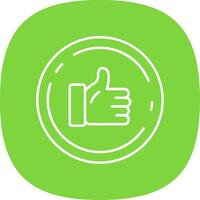 Like Line Curve Icon vector