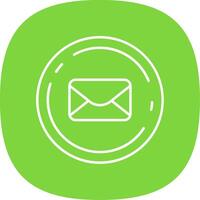 Email Line Curve Icon vector