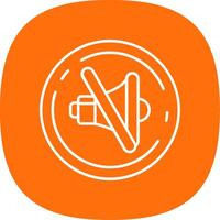 Mute Line Curve Icon vector