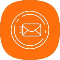 Send Line Curve Icon vector