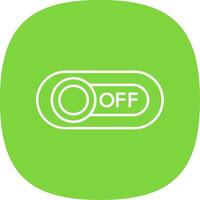 Off Line Curve Icon vector