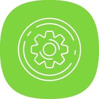 Settings Line Curve Icon vector