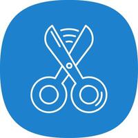 Scissors Line Curve Icon vector