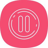 Pause Line Curve Icon vector