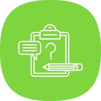 Briefing Line Curve Icon vector